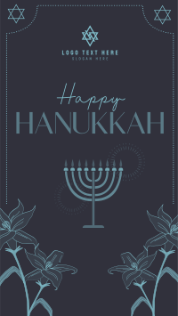 Hanukkah Lilies Instagram Story Design