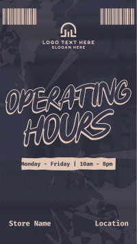 Grunge Open Hours Facebook Story