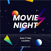 Movie Night Retro Instagram Post