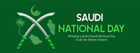 Saudi Day Symbols Facebook Cover