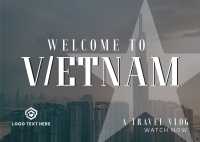 Vietnam Cityscape Travel Vlog Postcard