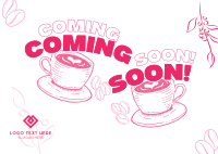 Cafe Coming Soon Postcard