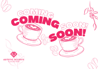 Cafe Coming Soon Postcard Image Preview