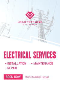 Electrician For Hire Poster