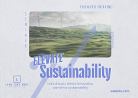 Elevating Sustainability Seminar Postcard