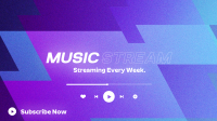 Music Player Stream YouTube Banner