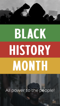 Power Black History Month Facebook Story