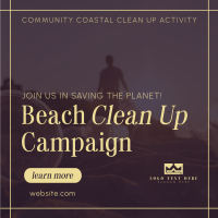 Beach Clean Up Drive Instagram Post