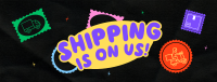 Quirky Free Shipping Facebook Cover Design