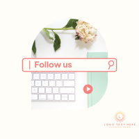 Floral Follow Us Instagram Post