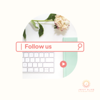 Floral Follow Us Instagram Post Image Preview