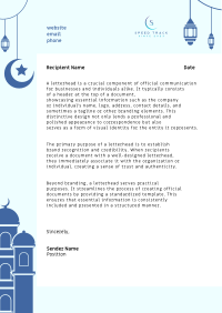 Muslim Themed Letterhead Image Preview