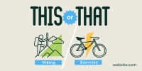 This or That Exercise Twitter Post Design