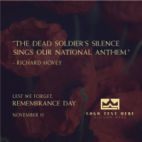 Remembrance Day Quote Instagram Post Design