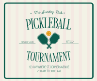 Pickleball Tournament Facebook Post