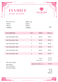 Stylish Art Deco Business Invoice