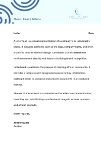 Corporate Letterhead example 3