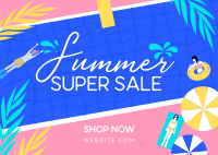 Summer Super Sale Postcard