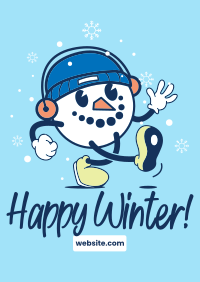 Snowman Mascot Poster