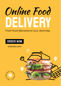 Fresh Burger Delivery Flyer