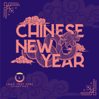 Oriental Chinese New Year Linkedin Post Design