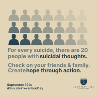 World Suicide Prevention Linkedin Post example 3