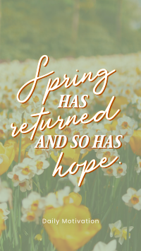 Spring Hope Quote TikTok Video