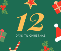 Cute Christmas Countdown Facebook Post