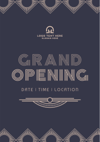 Art Deco Grand Opening Poster