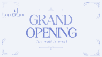 Elegant Grand Opening Facebook Event Cover Design