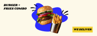 Burger Fries Facebook Cover Image Preview