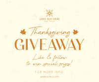 Thanksgiving Day Giveaway Facebook Post