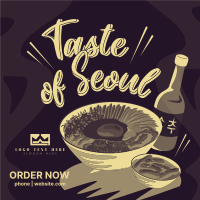Taste of Seoul Food Instagram Post Design