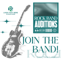 Modern Rock Auditions Instagram Post Design