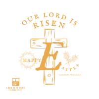 Lord Is Risen Instagram Post Design