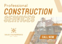 Professional Home Construction Postcard Image Preview