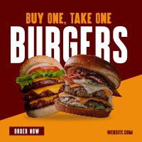 Double Burgers Promo Linkedin Post