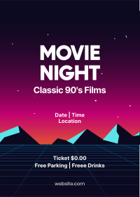 Retro Movie Night Flyer