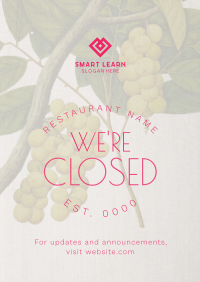 Rustic Closed Restaurant Poster