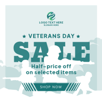 Remembering Veterans Sale Instagram Post Design