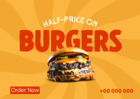 All Hale King Burger Postcard