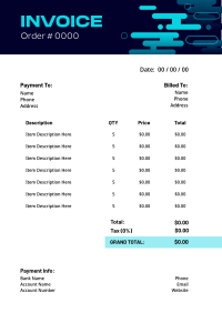 Technology Corporate Invoice Design