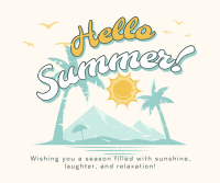 Vintage Summer Greeting Facebook Post