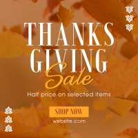 Thanksgiving Leaves Sale Instagram Post