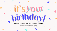 Birthday Confetti Shapes Facebook Event Cover