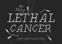 Lethal Lung Cancer Postcard Design