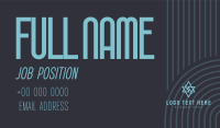 Modern Minimalist Lines Business Card