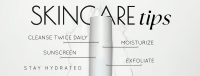 Minimalist Skincare Tips Facebook Cover Design