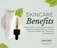 Skincare Benefits Organic Facebook Post