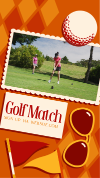 Midcentury Modern Golf Match Instagram Reel Image Preview